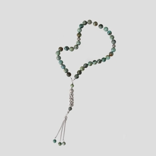 A rosary made of precious African quartz stone.