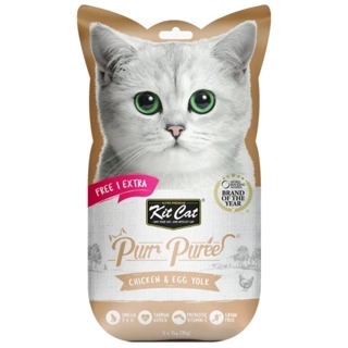Kit Cat Puree Chicken & Egg Yolk (4+1x15g)