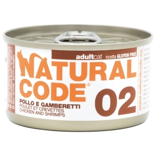 Natural Code 02 Cans Chicken & Shrimp for Cats 85g