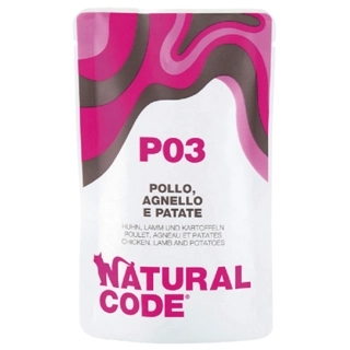 Natural Code P03 Pouch Chicken, Lamb & Potatoes fo