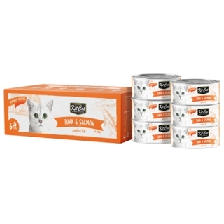 Kit Cat Deboned Multipack Tuna & Salmon Toppers 6x
