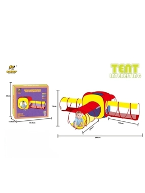 Ball Pit Tent Playhouse with 3 Tunnels & 100 Colorful Balls