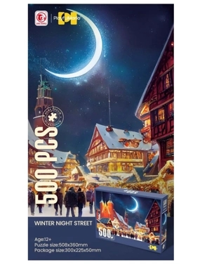 500-Piece Jigsaw Puzzle – “Winter Night Street”