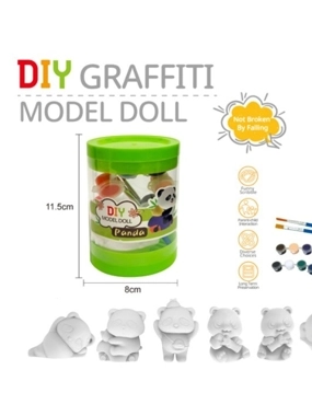 DIY Graffiti Panda Model Doll
