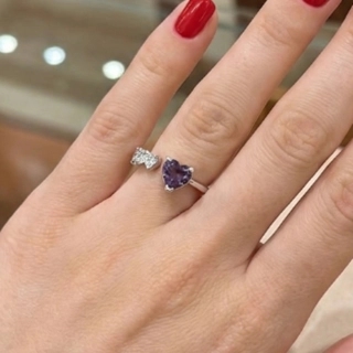 Big heart ring in silver