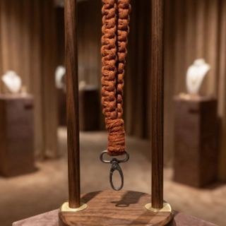 Handmade macrame medal