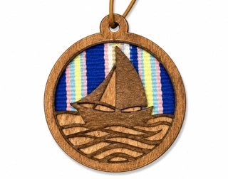 Sadu-woven car pendant - a cruise