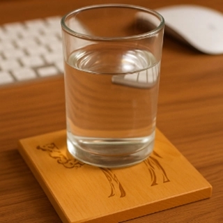 Wooden craft coaster