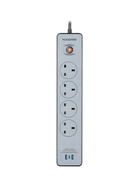 Wavemax 5m 4-port power strip with 2 USB ports and PD port