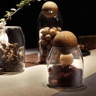 Glass container for coffee and spices