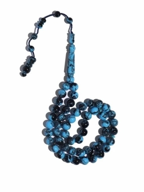 Tasooma rosary - blue&black
