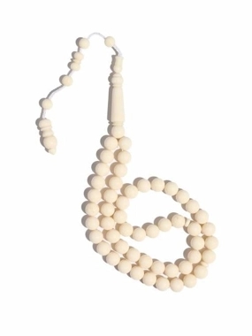 Tasooma rosary - white