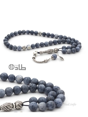Blue coral rosary