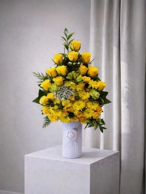 Golden Pyramid Vase