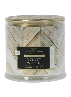 CANDLE-LITE VELVET WOOD CANDL GLSS 414ML