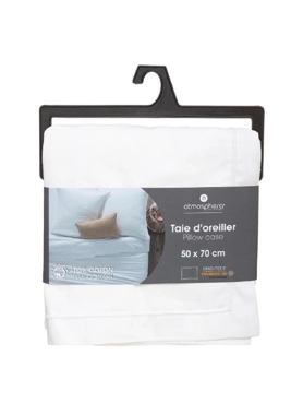 CARINA SQURE PILLOWCASE WHT 50X70CM