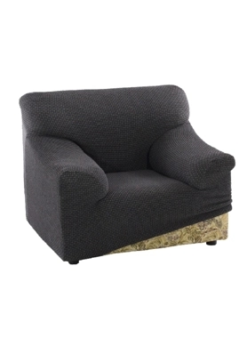 Sofa Skin - Niagara 1-Seater Stretchable and Elegant Design Sofa Cover Dark Grey 70-110 cm