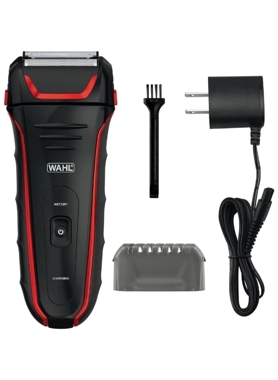 Wahl - Clean and Close All-in-One Grooming Men's Wet/Dry Rechargeable Shaver Black and Red 17 x 5 x 7 cm