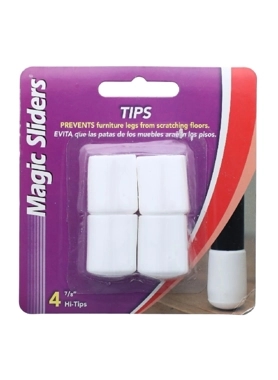 MAGIC SLIDERS 4PC VINYL TIPS 17/20CM WHT