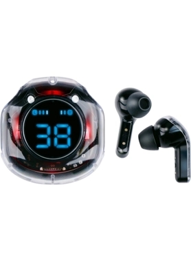Grundig - True Wireless Bluetooth Earbuds Transparent Black 5.3 x 2.4 x 5.4 cm