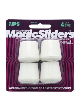 MAGIC SLIDERS 4PCS RUBBER TIPS 2CM WHITE