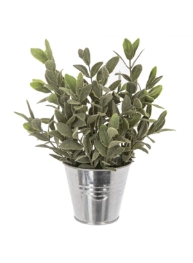 ARTIF PLANT TIN POT D10XH25