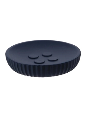 TNDNCE ROUND RESIN SOAPDISH N.BLUE 11CM
