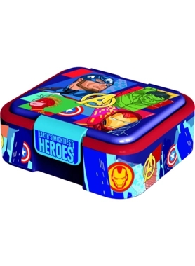 Stor - Avengers Supreme Multi-Compartment Sandwich Box Multicolour 6.2 x 16 x 18 cm