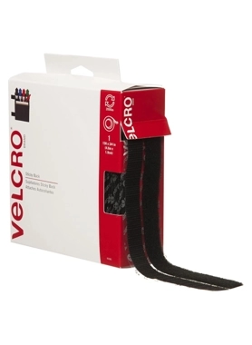VELCRO STCKY BCK TAPE 38X7/10CM BLCK