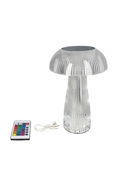 Y.L - 2W Contemporary Design USB-C Chargeable Table Lamp Clear 24 x 15.5 x 15.5 cm