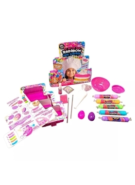 WE COOL DIY BUTTER RAINBOW CAKE SURPRISE