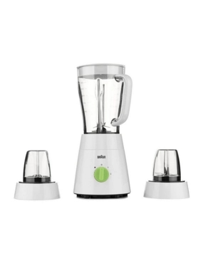 Braun - 500W Glass Jug Blender White and Clear 1.75 Litre