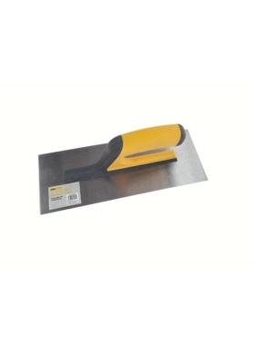 Traitools - Soft Grip Handle Carbon Steel Flat Finishing Trowel Multicolour 11 x 4.5 Inch
