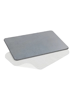 WENKO ANTI-SLIP 60X39CM BATH MAT GREY