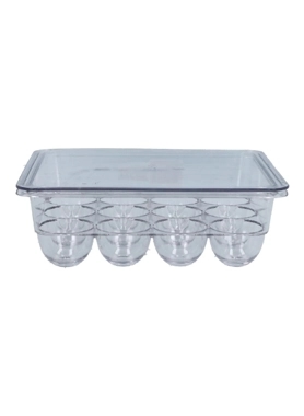 FELLI EGG HOLDER W/COVER SMALL CLEAR