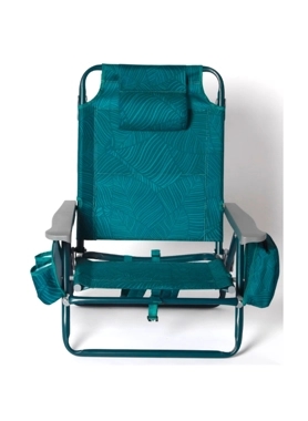 Goleader - 5-Recliner Position Aluminum Frame Beach Chair Teal 83 x 66 x 59 cm