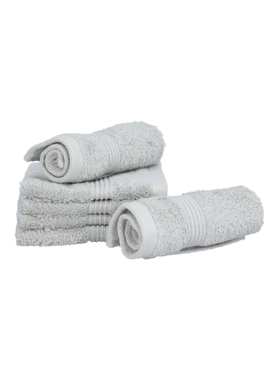 TOWEL SET 6PCS 30X30CM PIMA COTTON SLVR