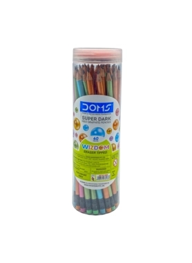 DOMS PENCIL SET WITH ERASER, 40 PCS/JAR