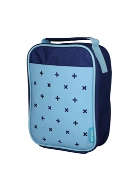 Smash - Charm Zipper Closure Lunch Bag Blue 9 x 17.5 x 24 cm