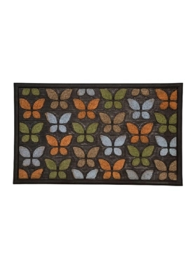 HONEYBEE DOOR MAT 45X75CM BUTTRFLIES