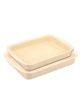 PARFAIT ROASTER SET2PCS RECT.MRBLE CREAM