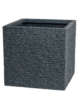 STRATA SMALL SQ SLATE PLANTER ASH30X32CM