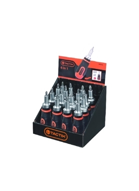 TACTIX 6PC 6 IN1 DIY RATCHET SCREWDRIVER