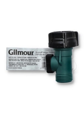 Gilmour - Premium Quality Plastic Hose Shut-Off Valve Green and Black 8 x 5 x 5 cm
