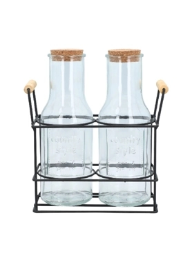 BIEN SERVI 2PCS JUICE JAR + METAL TRAY