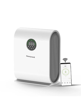 HONEYWELL - Air Touch V5 4-Stage Air Purifier White and Grey 30.9 x 16 x 39.8 cm