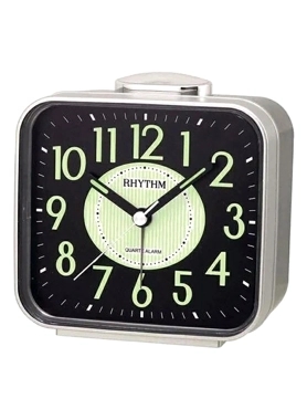RHYTHM BASIC BELL ALARM CLOCK SLVR 9.3CM