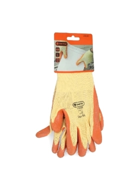 TACTIX GLOVES LATEX DIPPED LRG/9 YELLOW