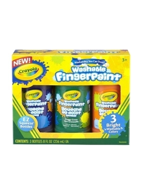 CRAYOLA WSHBLE FINGRPAINT COLORS 3CT/8OZ
