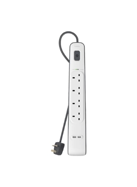 BELKIN SURGE PROTECTOR 4OUTPUTS- 2USB-2M